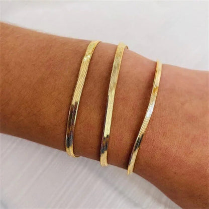 [Royal Vicky]Vida Gold Herringbone Bracelet