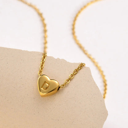 [Royal Vicky]Heart Initial Gold Necklace