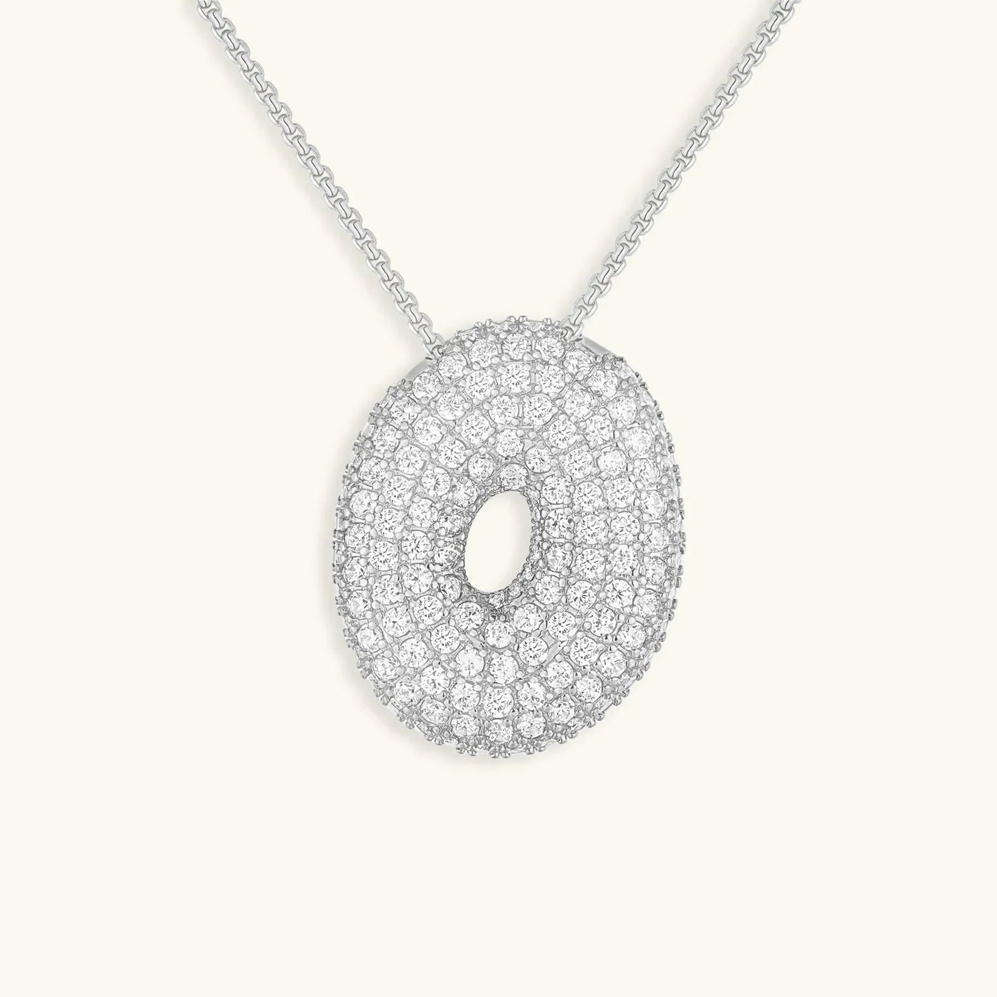 [Royal Vicky]Bubble Initial Diamond Necklace