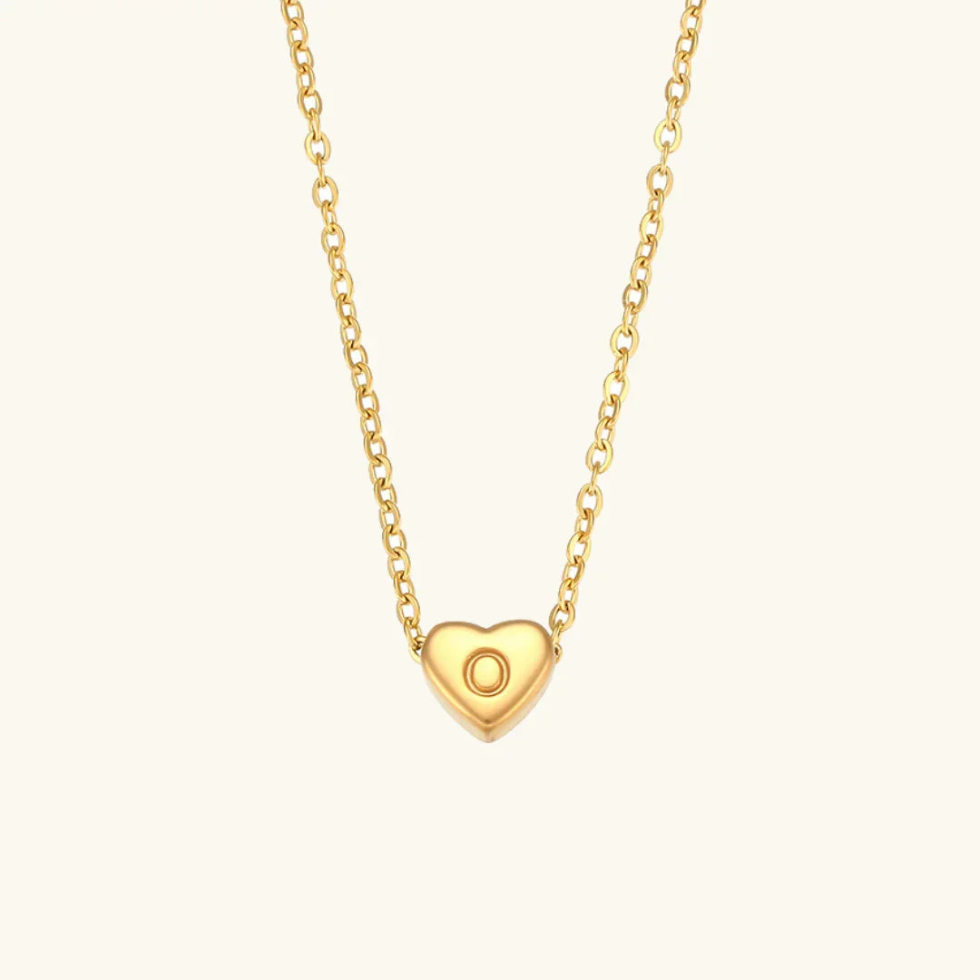 [Royal Vicky]Heart Initial Gold Necklace