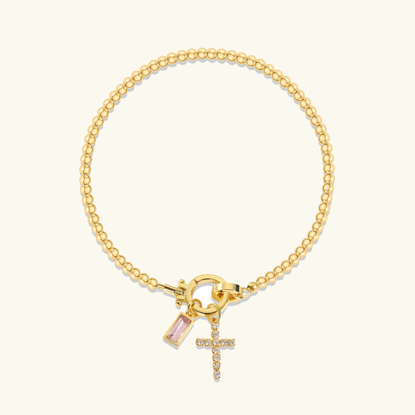 [Royal Vicky]Amalia Birthstone Cross Bracelet