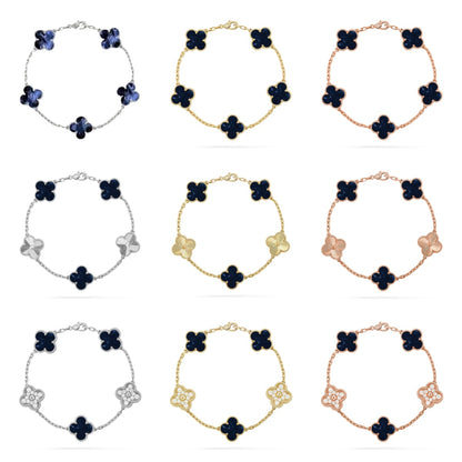 [Vicky]CLOVER 5 MOTIF PIETERSITE BRACELET COLLECTION