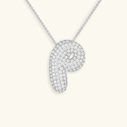 [Royal Vicky]Bubble Initial Diamond Necklace