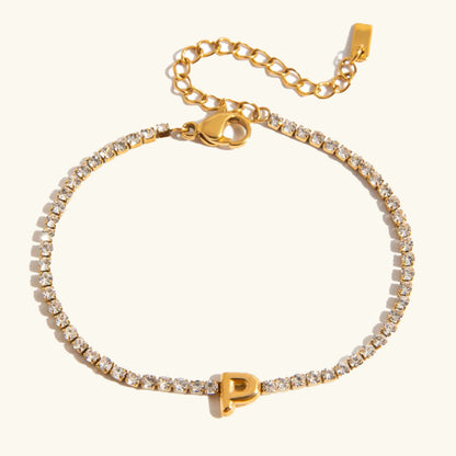 [Royal Vicky]Avaria Bubble Letter Tennis Bracelet