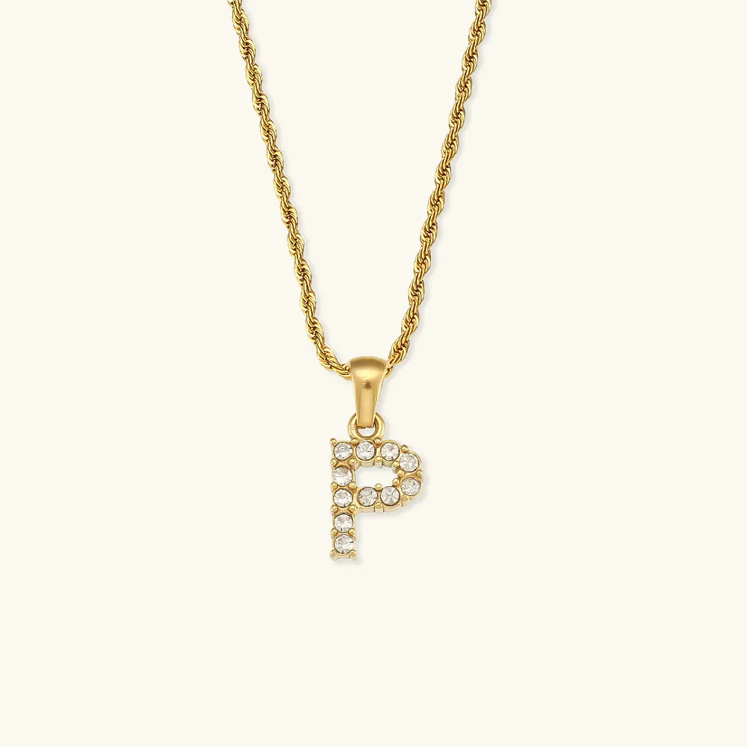 [Royal Vicky]Maeve Letter Initial Diamond Necklace