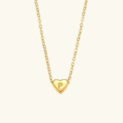 [Royal Vicky]Heart Initial Gold Necklace