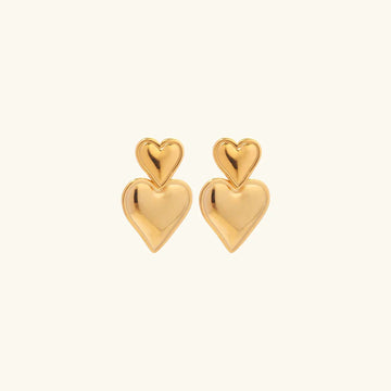 [Royal&Vicky]Zofia Gold Heart Earrings