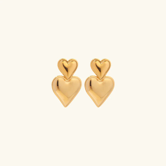 [Royal Vicky]Zofia Gold Heart Earrings