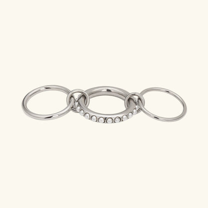 [Royal Vicky]Mikayla Stacked Freshwater Pearl Ring