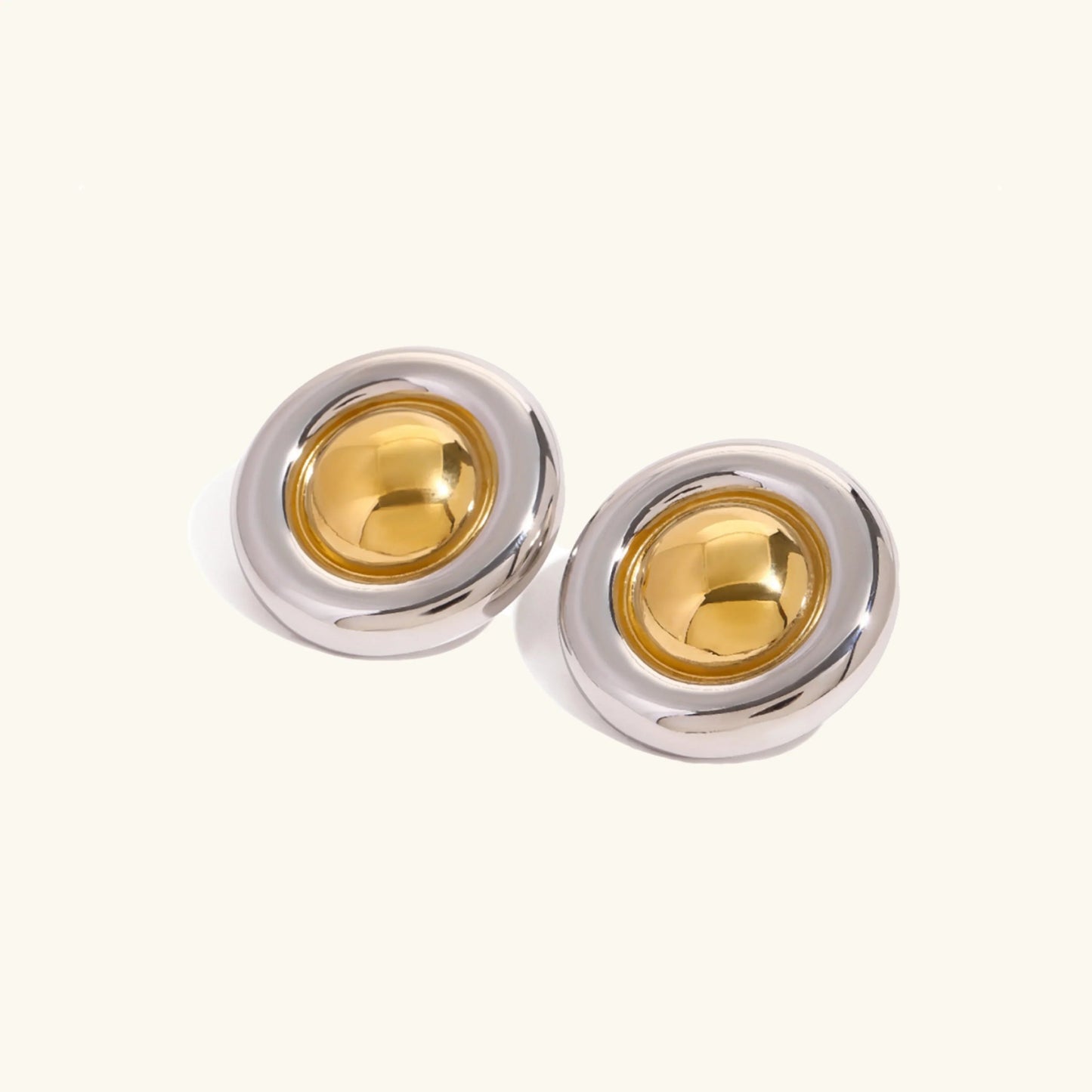 [Royal Vicky]Summers Gold Button Earrings