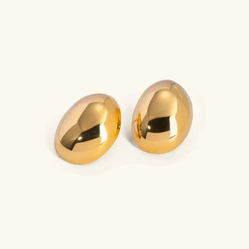 [Royal&Vicky]Callista Gold-Bohnen-Ohrringe