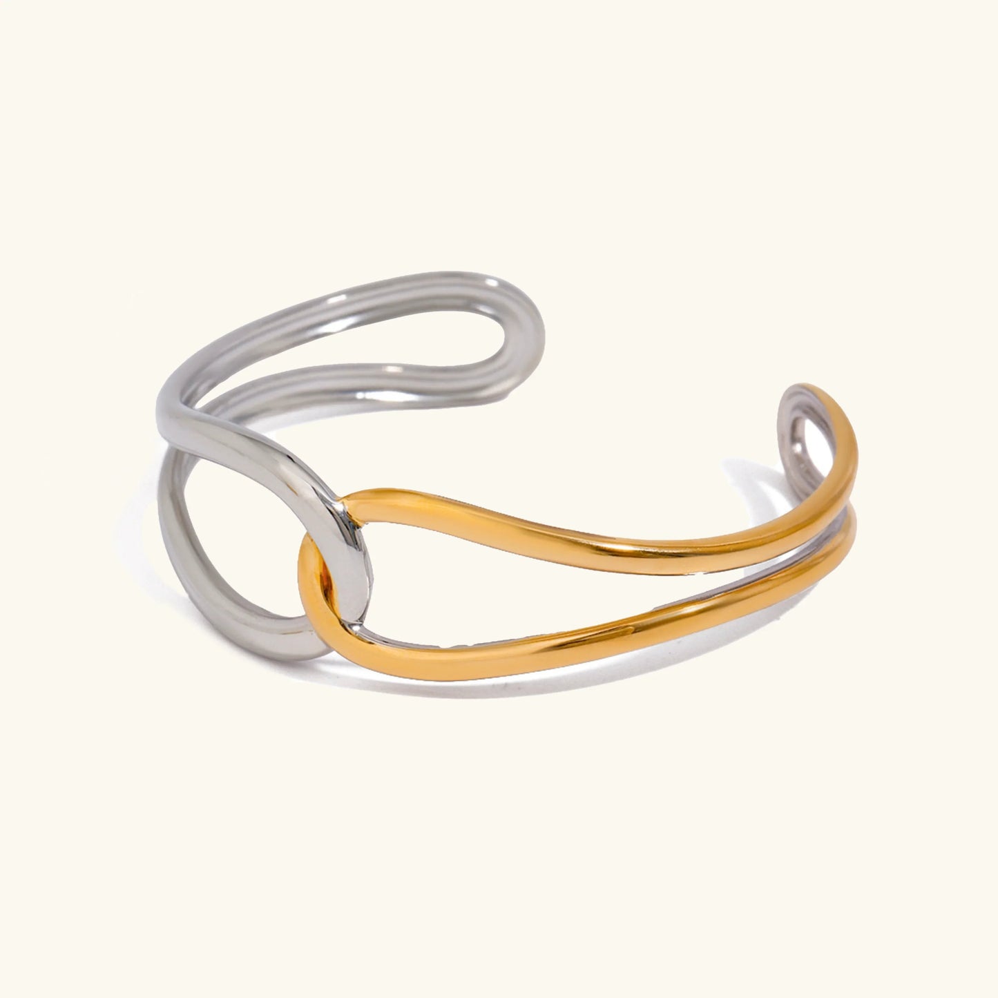 [Royal Vicky]Noria Two Tone Gold Bangle