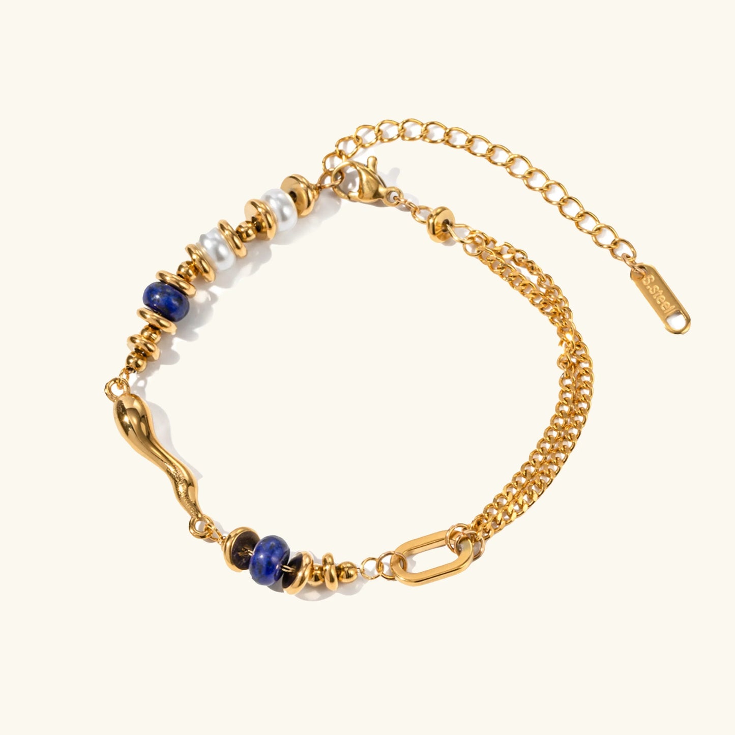 [Royal Vicky]Quintessa Layered Chain Pearl Bracelet