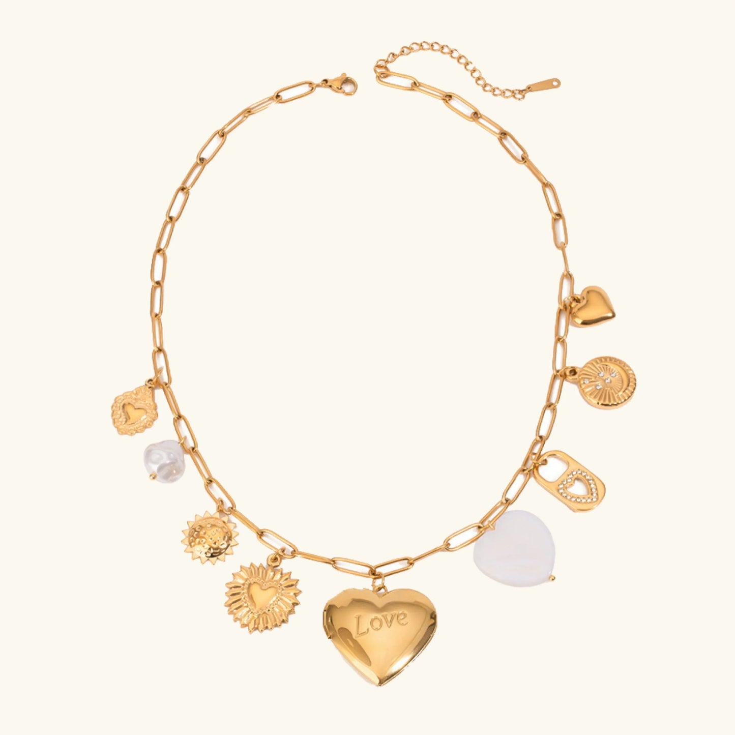 [Royal Vicky]Lianne Gold Heart Locket