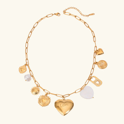 [Royal Vicky]Lianne Gold Heart Locket