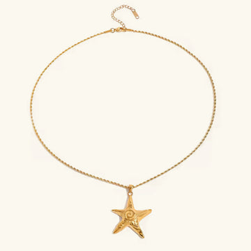 [Royal&Vicky]Tammy Gold Starfish Necklace