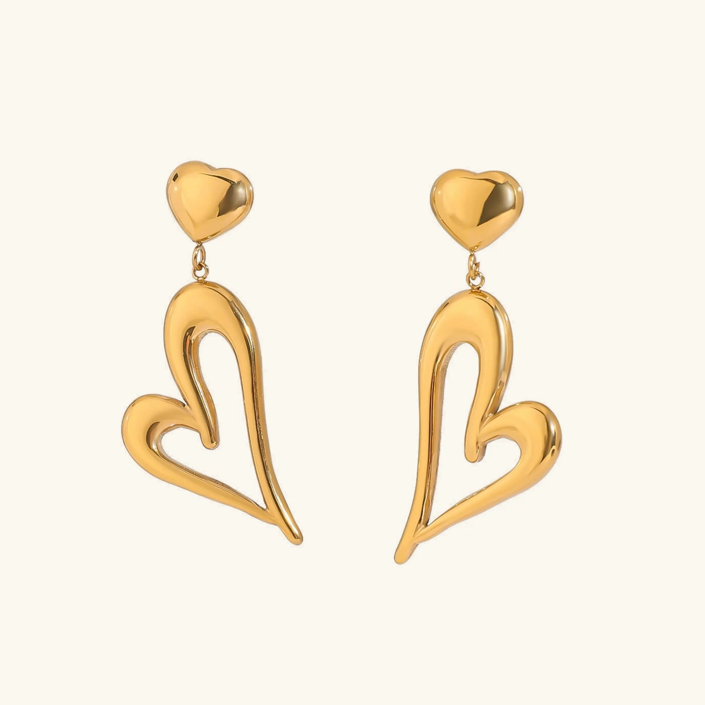 [Royal Vicky]Venus Gold Heart Earrings
