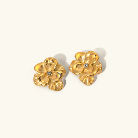 [Royal Vicky]Ainsley Floral Gold Earrings
