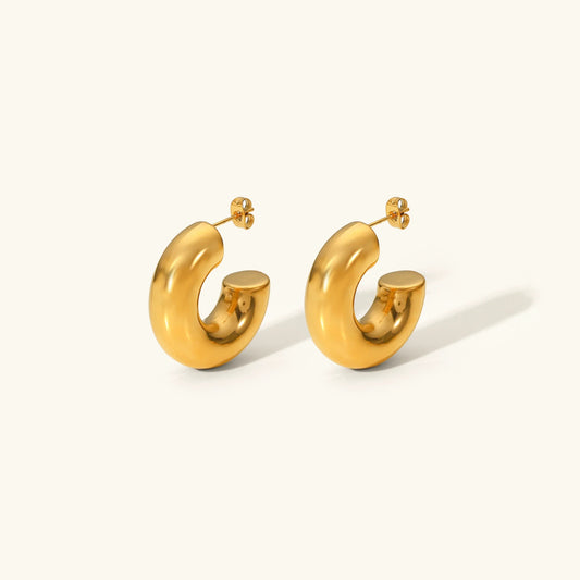 [Royal Vicky]Natalia Chunky Gold Hoops