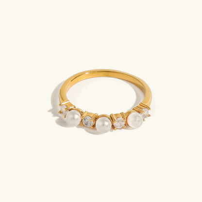 [Royal Vicky]Keisha Diamond Pearl Ring