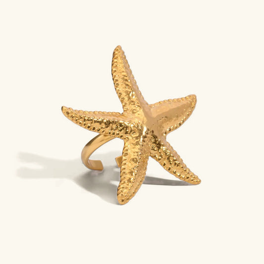 [Royal Vicky]Seabreeze Gold Starfish Ring