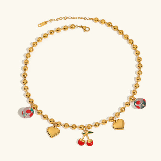 [Royal Vicky]Kai Gold Cherry Necklace