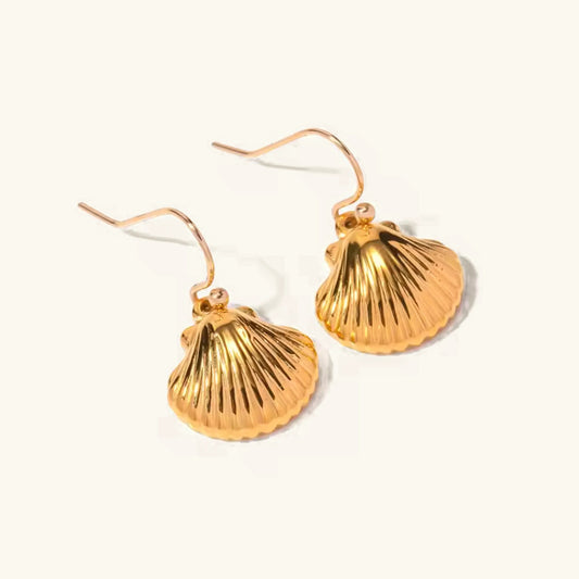 [Royal Vicky]Breeze Gold Seashell Earrings
