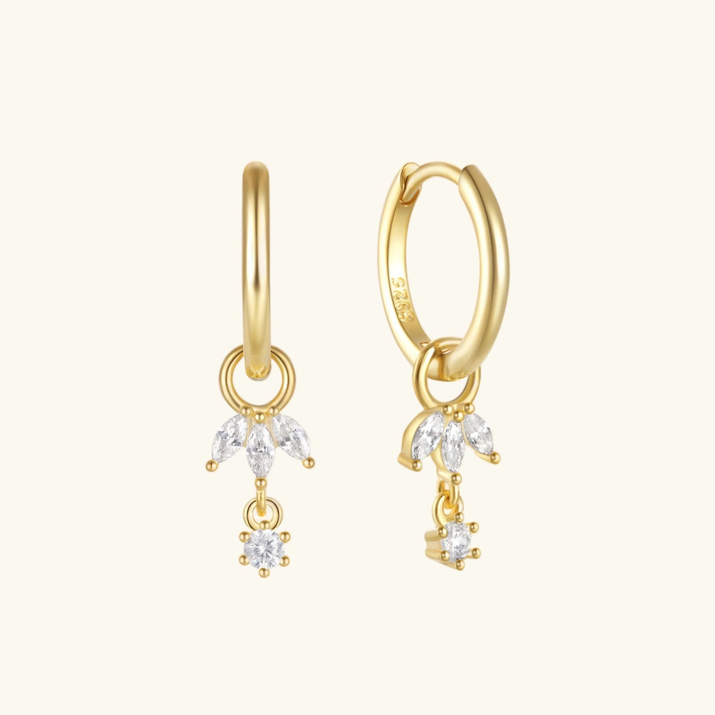 [Royal Vicky]Brooke Removable Charm Hoops