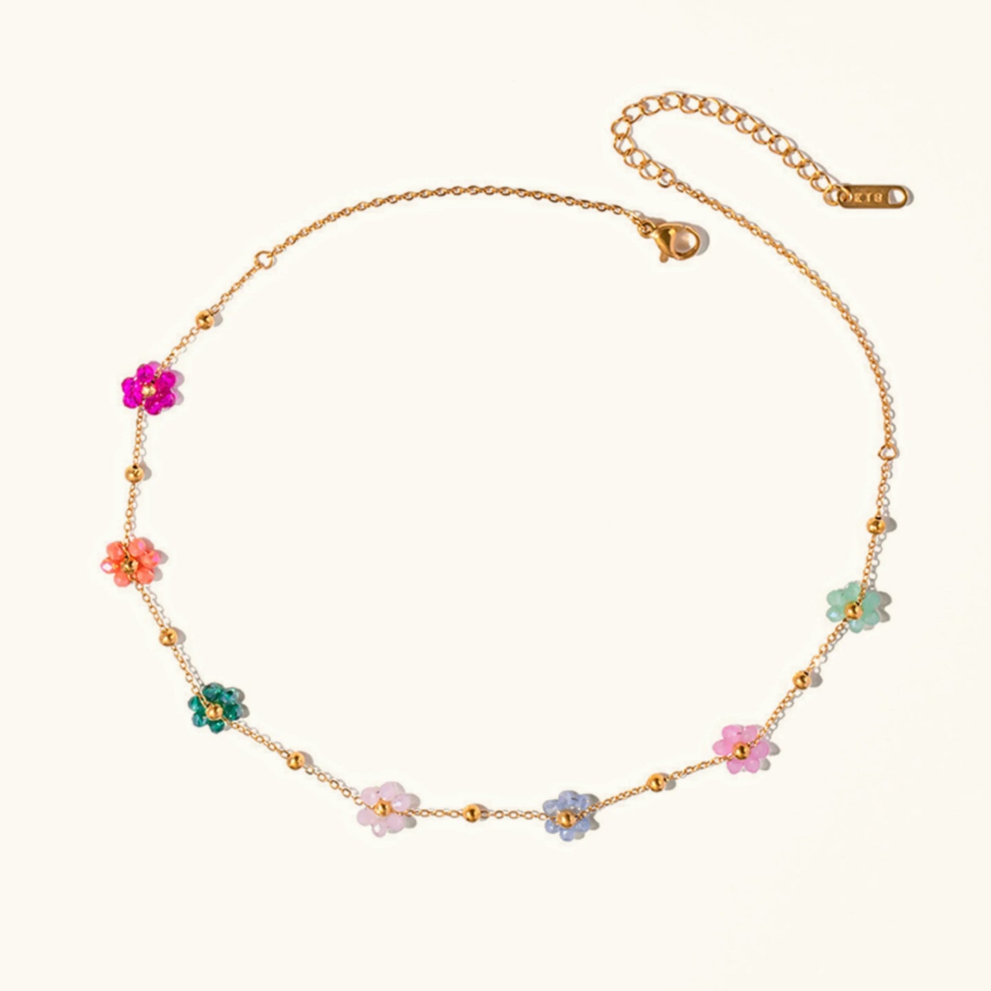 [Royal Vicky]Azalea Floral Gold Necklace