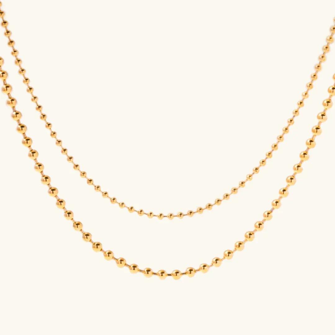 [Royal Vicky]Layered Ball Chain Necklace