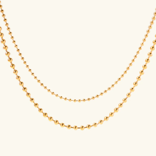 [Royal Vicky]Layered Ball Chain Necklace