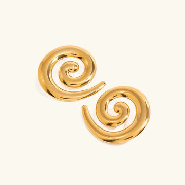 [Royal&Vicky]Zarya Spiral Gold Earrings