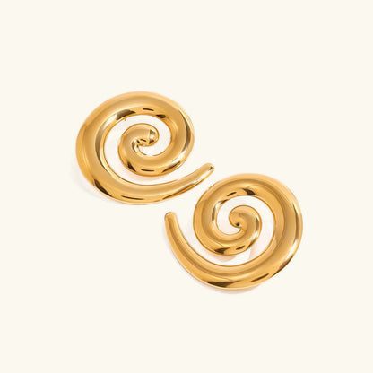 [Royal Vicky]Zarya Spiral Gold Earrings
