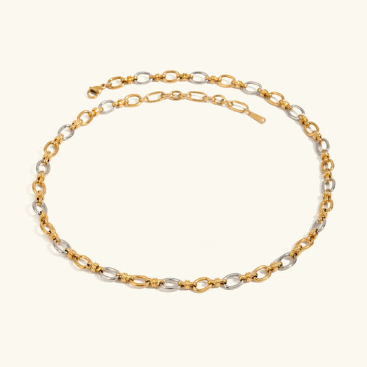 [Royal Vicky]Addison Two Tone Gold Necklace