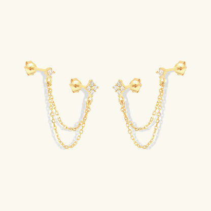 [Royal Vicky]Kendall Diamond Chain Stud