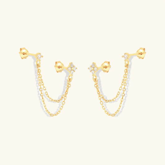 [Royal Vicky]Kendall Diamond Chain Stud