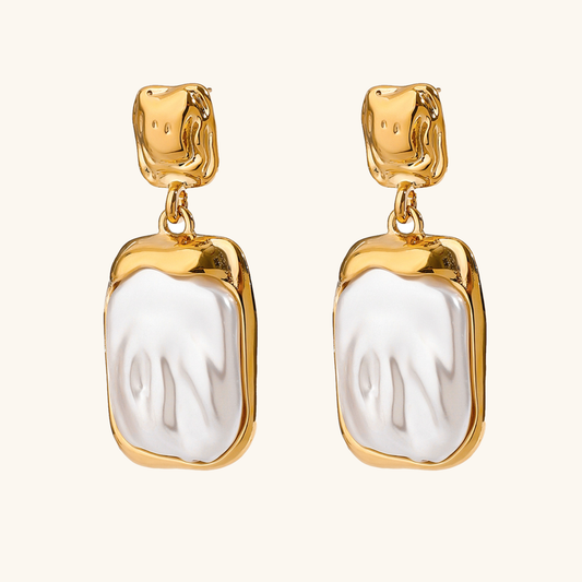 [Royal Vicky]Brittany Freshwater Pearl Slate Earrings