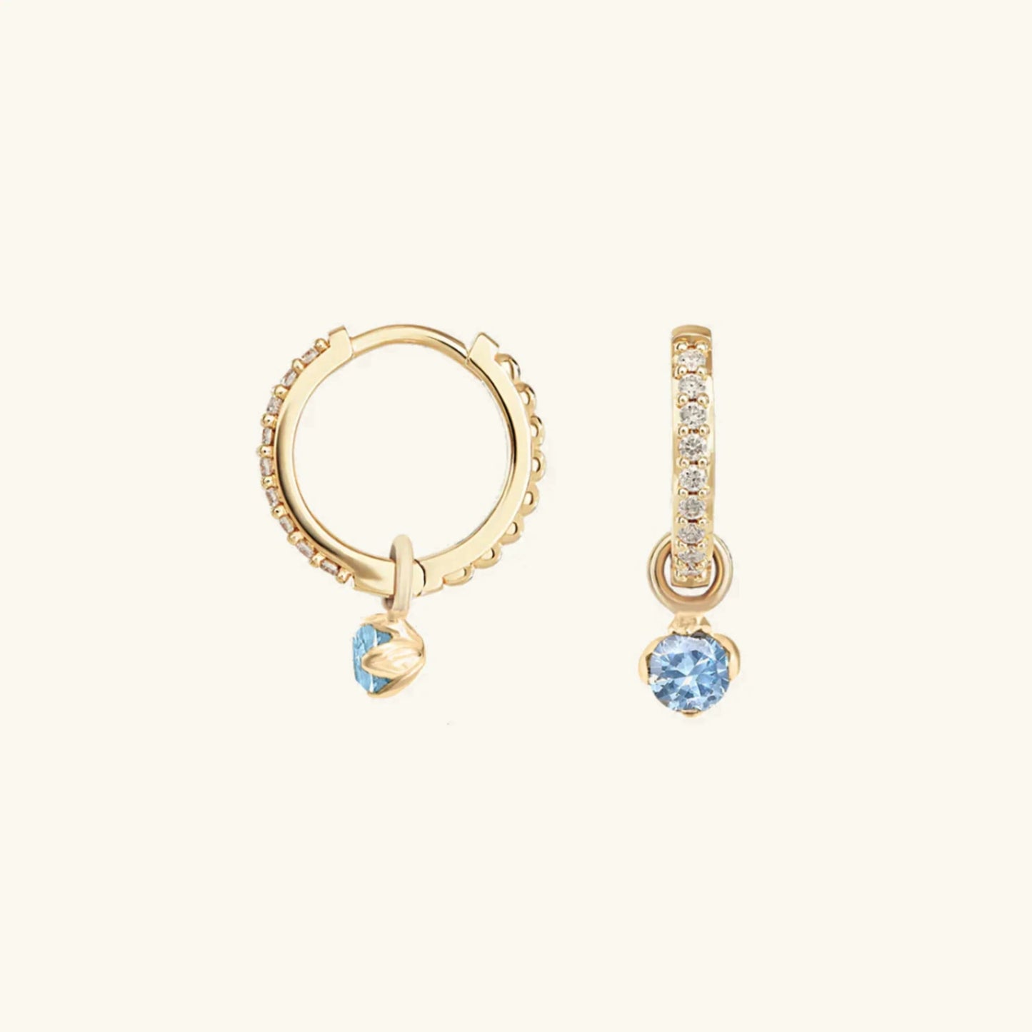 [Royal Vicky]Blake Reversible Diamond Hoops