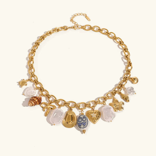 [Royal Vicky]Wavecrest Ocean-Inspired Necklace