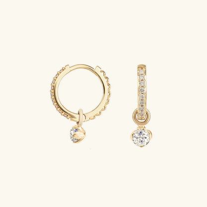 [Royal Vicky]Blake Reversible Diamond Hoops