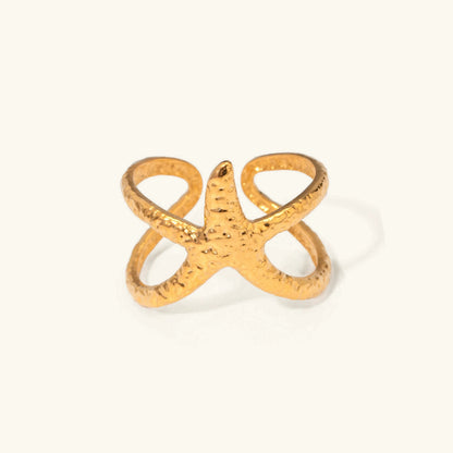[Royal Vicky]Aurelie Gold Starfish Ring