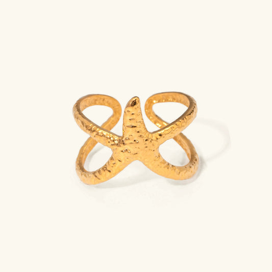 [Royal Vicky]Aurelie Gold Starfish Ring