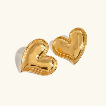 [Royal&Vicky]Liora Gold Heart Earrings