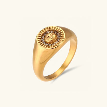 [Royal Vicky]Solari Sunface Gold Ring