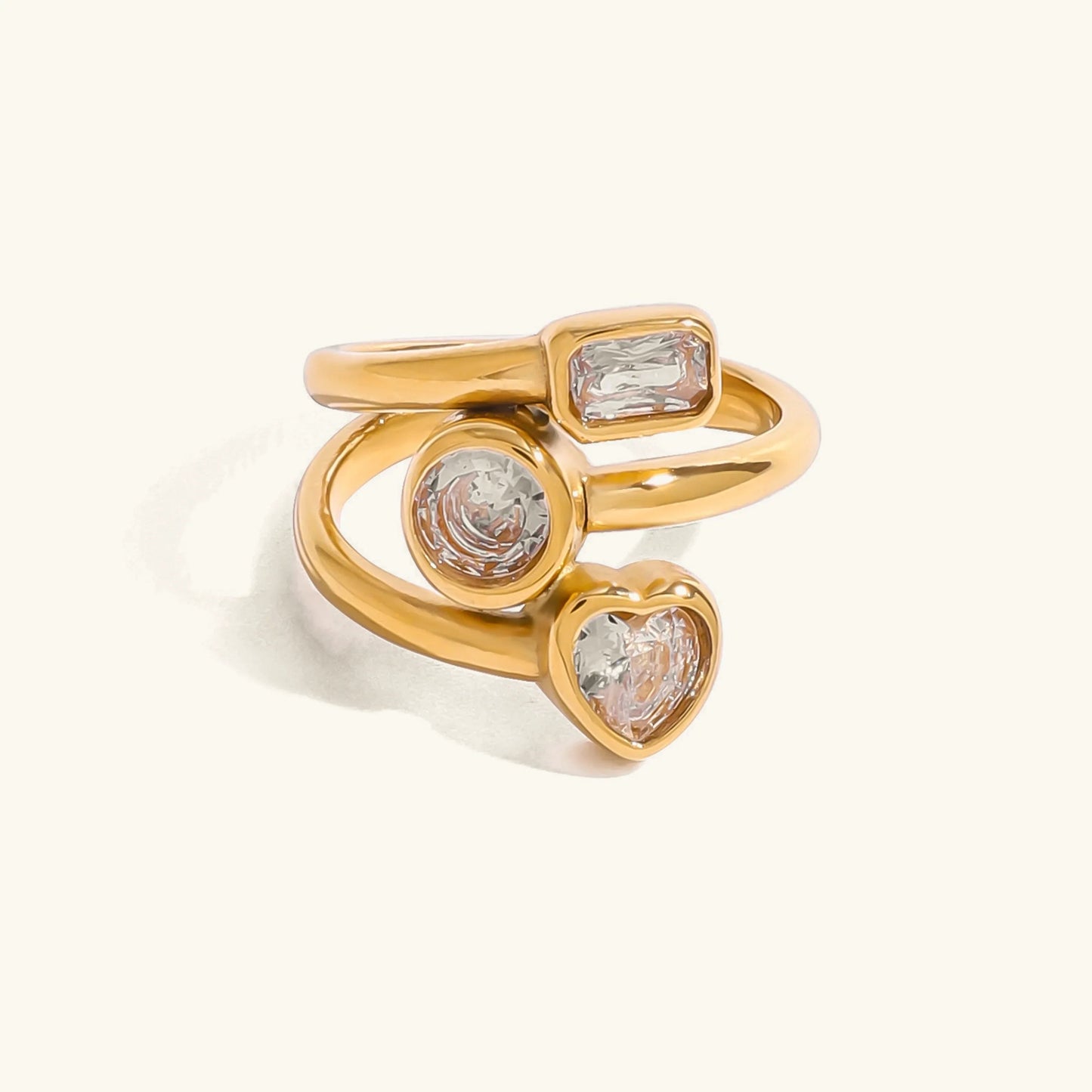 [Royal Vicky]Amelina Layered Diamond Ring