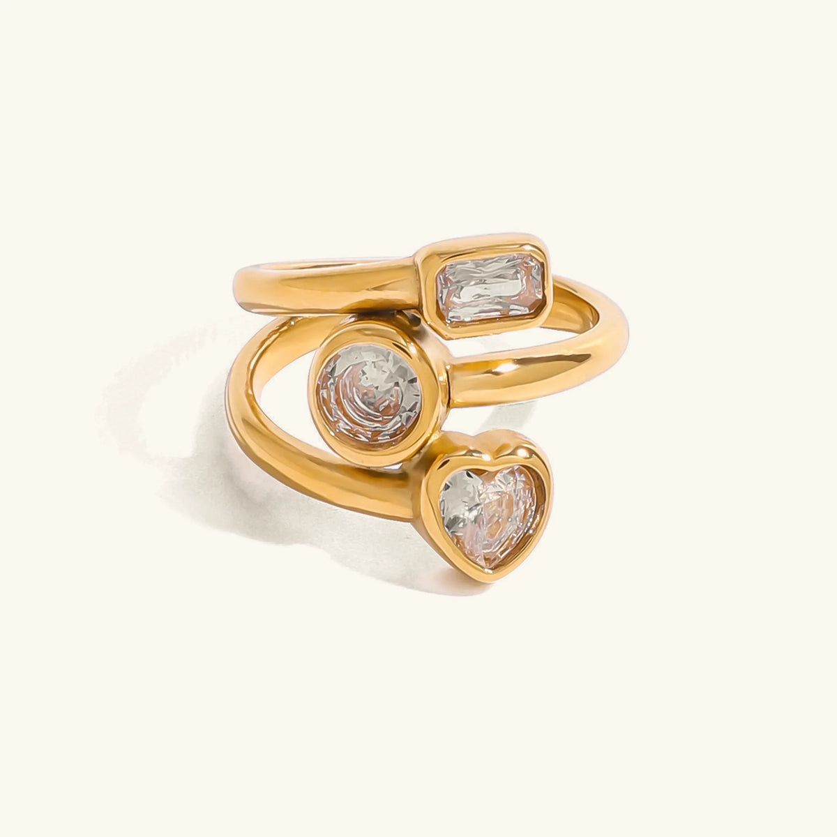 [Royal&Vicky]Amelina Layered Diamond Ring
