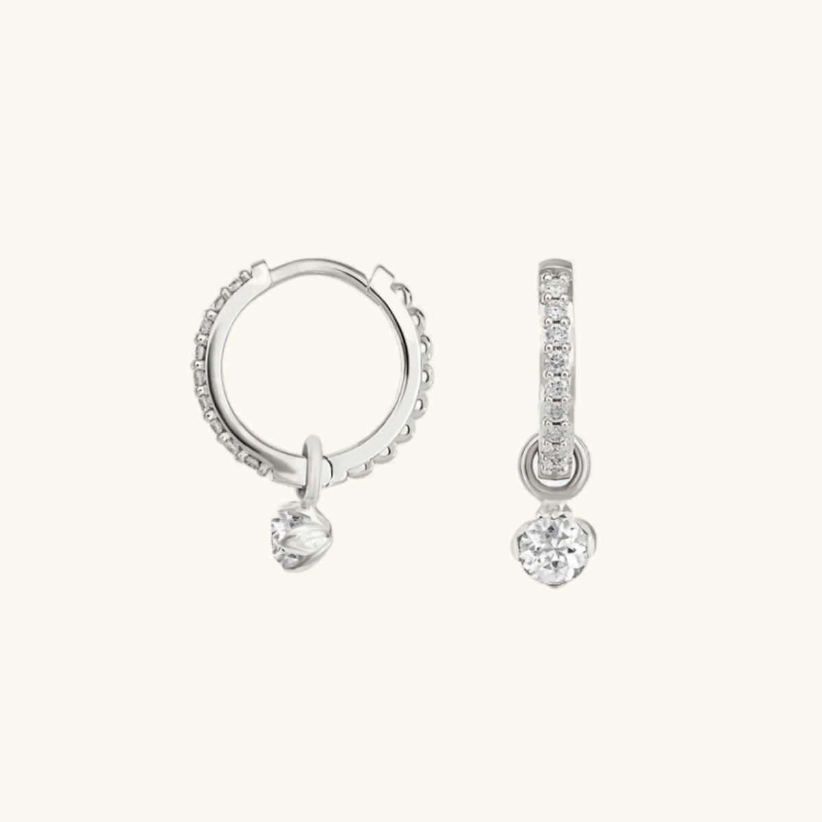 [Royal&Vicky]Blake Reversible Diamond Hoops