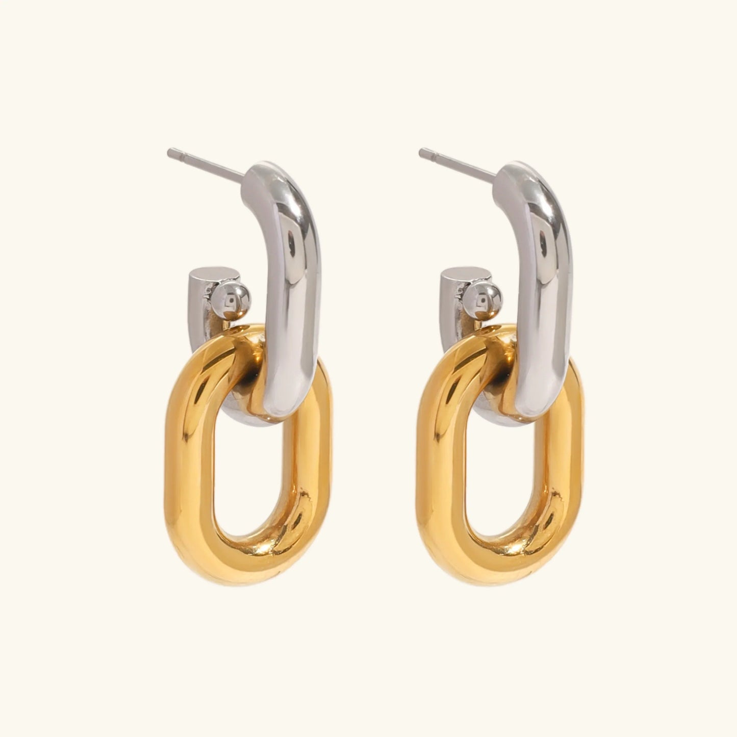[Royal Vicky]Taylor Two Tone Double Hoops