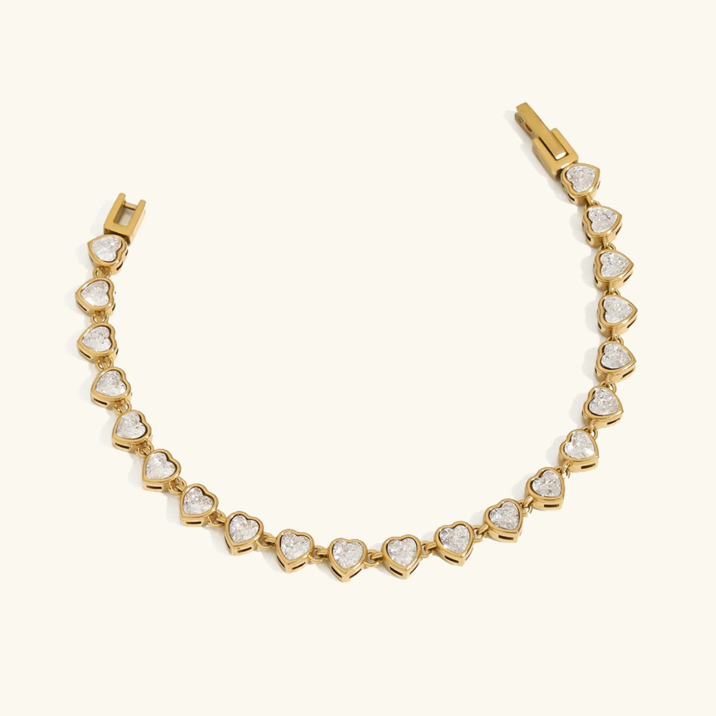 [Royal Vicky]Romani Heart Shaped Tennis Bracelet