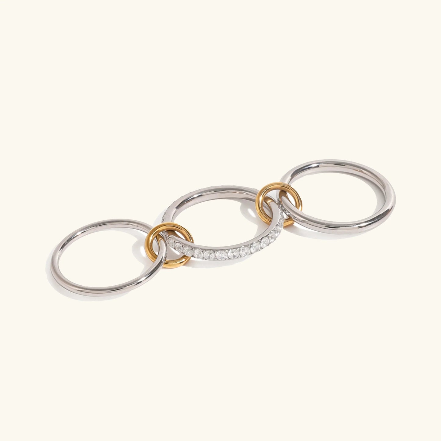 [Royal Vicky]Desiree Stacked Diamond Ring